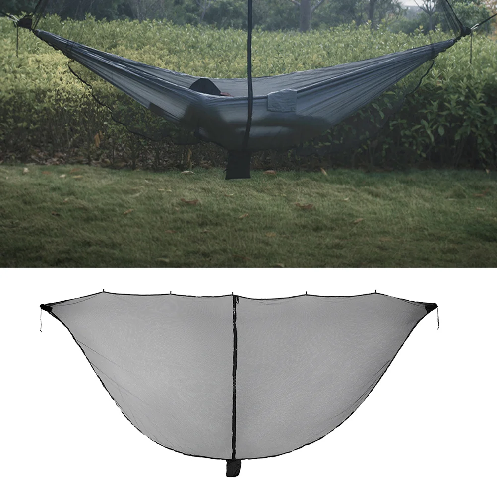 Outdoor Camping Hammock Anti-Mosquito Bed Net Practical Mosquito Net Camping Accessories (Black) images - 6