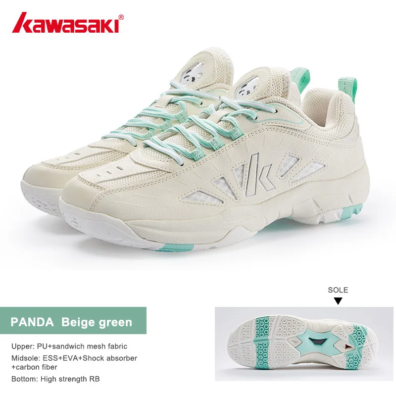 Kawasaki-sapatos profissionais de badminton para homens e mulheres, tênis esportivos com absorção de choque de fibra de carbono, b3327, 2024