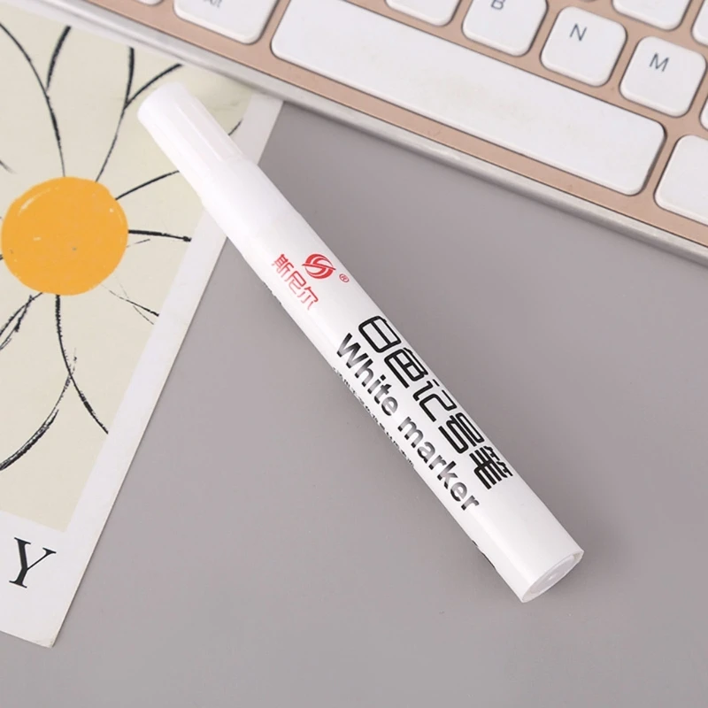 흰색 페인트 펜 네임펜, 흰색 오일 기반 페인트 마커 펜, 빠른 건조 방수 페인트 펜, 페인트 마커, 10 개