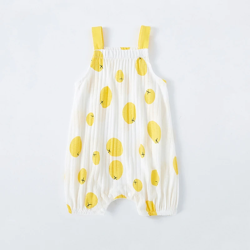 

Summer Infant Baby Jumpsuits Newborn Boys Girls Bloomers Clothes Toddler Cotton Sleeveless Playsuits Thin Breathable 0-3 Years