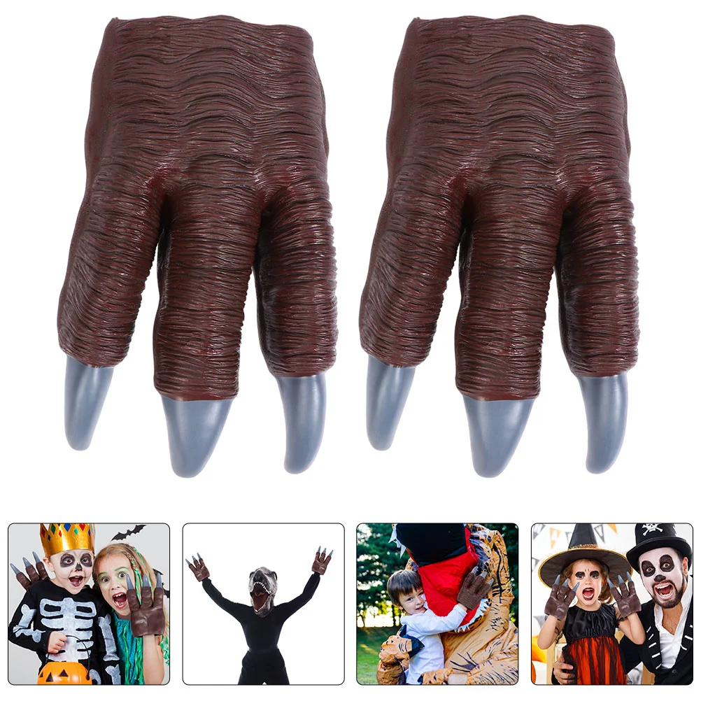 

2 Pcs Dinosaur Claw Cosplay Paw Boy Toys Claws Mold Boys Gloves Soft Rubber for Kid