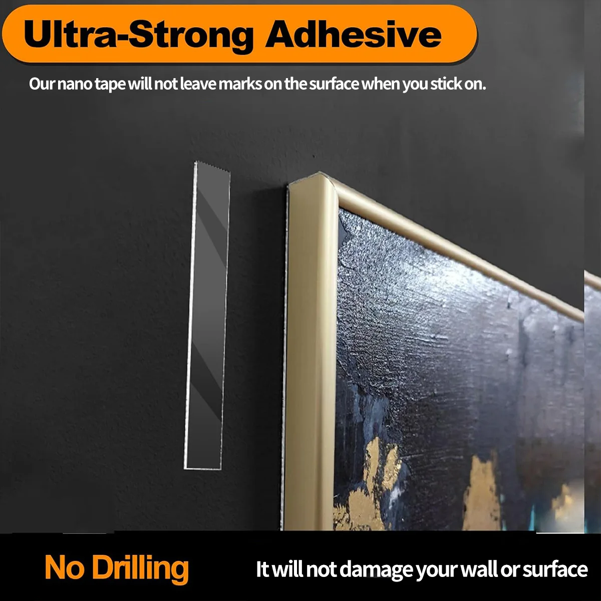 Transparent Double-Sided Adhesive Tape - Super Strong & Reusable
