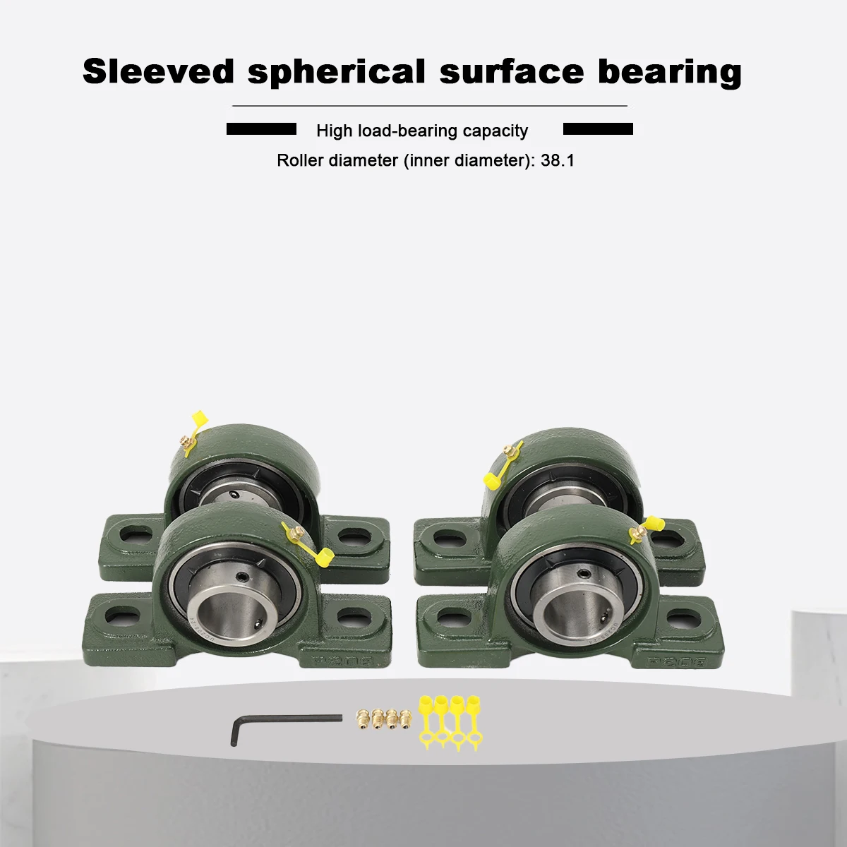 4 Stück UCP208 Pillow Block Bolt Solid Base Housing Pedestal Bearing Block – Detail 9