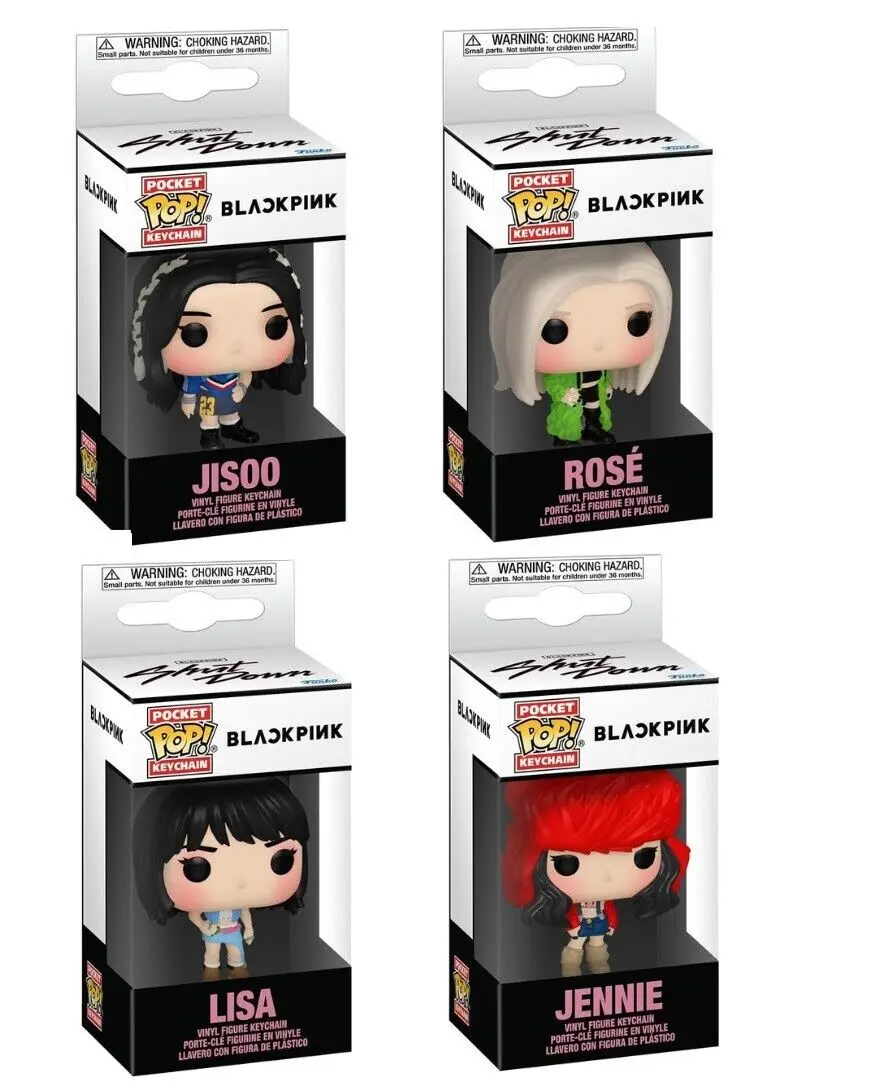 Funko Pop Black Pink Lisa Jisoo Rose Jennie Llavero Figuras de juguete Pocket Pop Llavero Colección Modelo Juguetes
