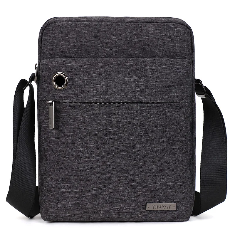 

Men's Bag Gray Shoulder Bag for 9.7'pad Student sac Waterproof Business Travel Crossbody Bags Canvas Casual Messenger 가방 bolsos