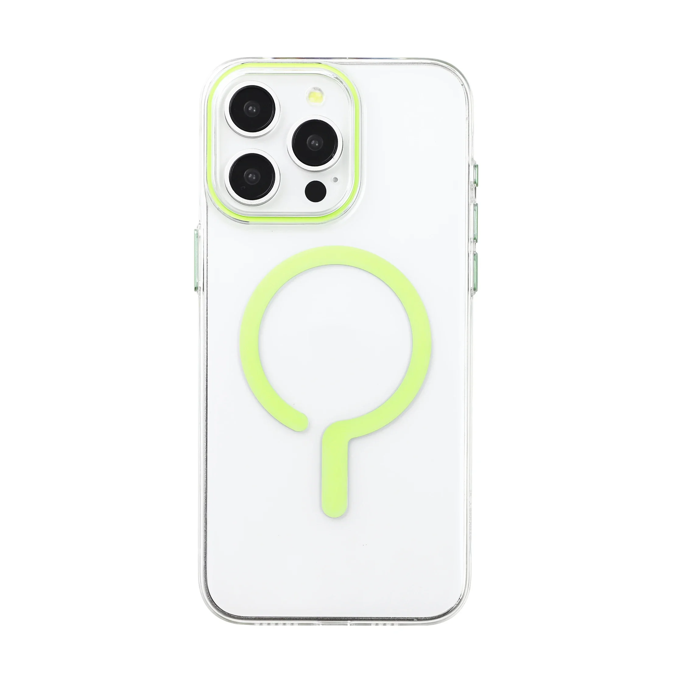 Titanium Gray Metal Button MagSafe Magnetic Shockproof Phone Case