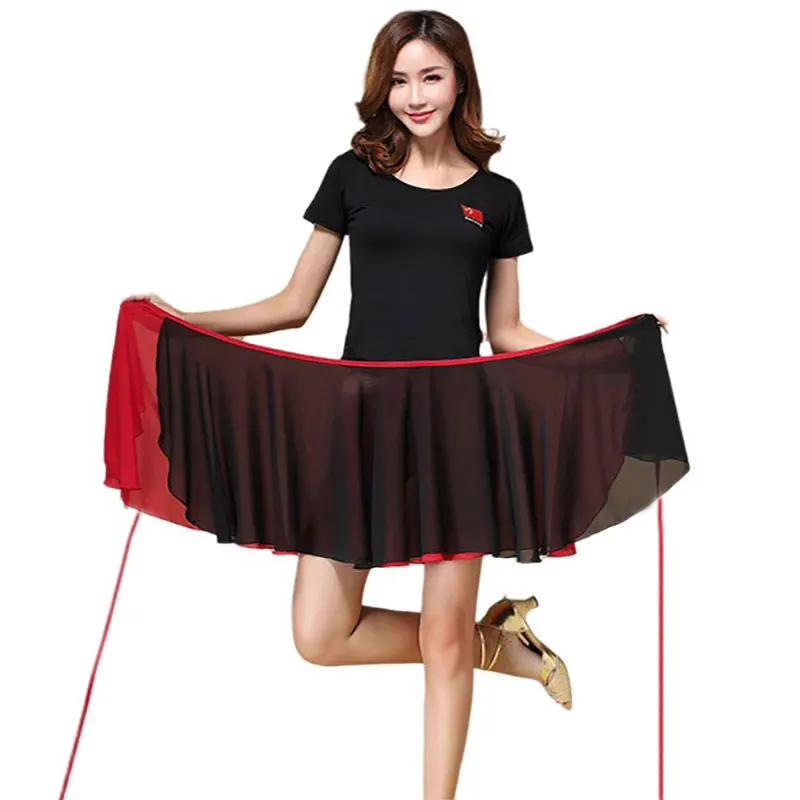 

Women Ballet Dance Skirt Adults Chiffon Ballet Skirts Women Salsa Samba Rumba Latin Wrap Scarf Ballerina Dance Hips Scarf