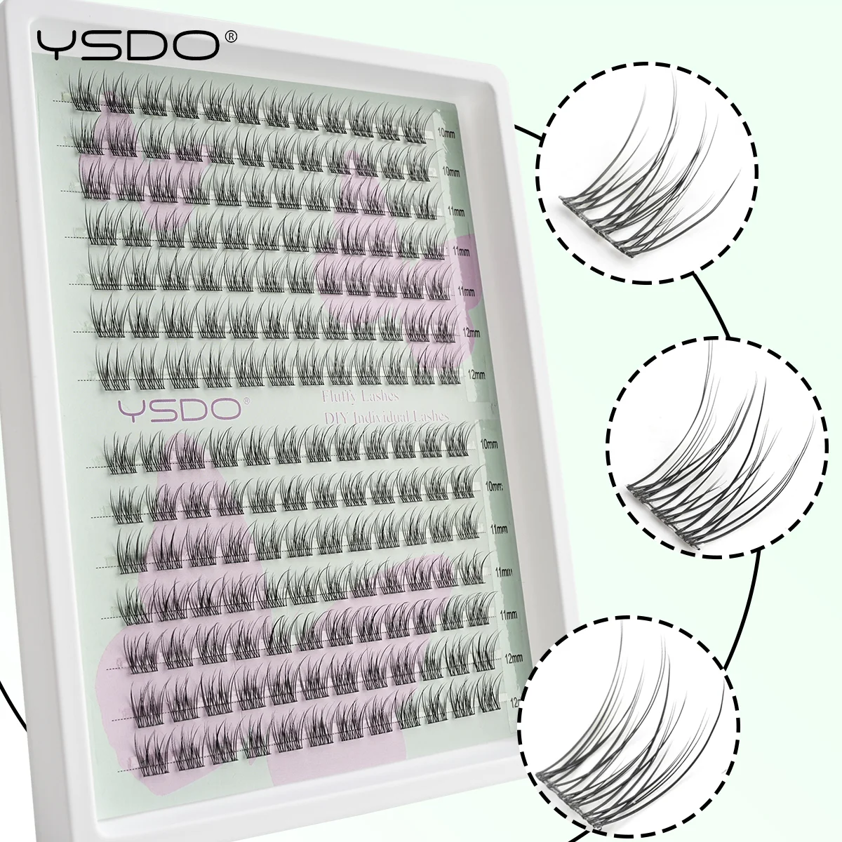 Fake Eyelashes YSDO 10/14 Rows Natural Eyelash Extension Premade Volume Fans Individual Lashes Mink False Eyelashes Cluster Lashes Makeup Cilia