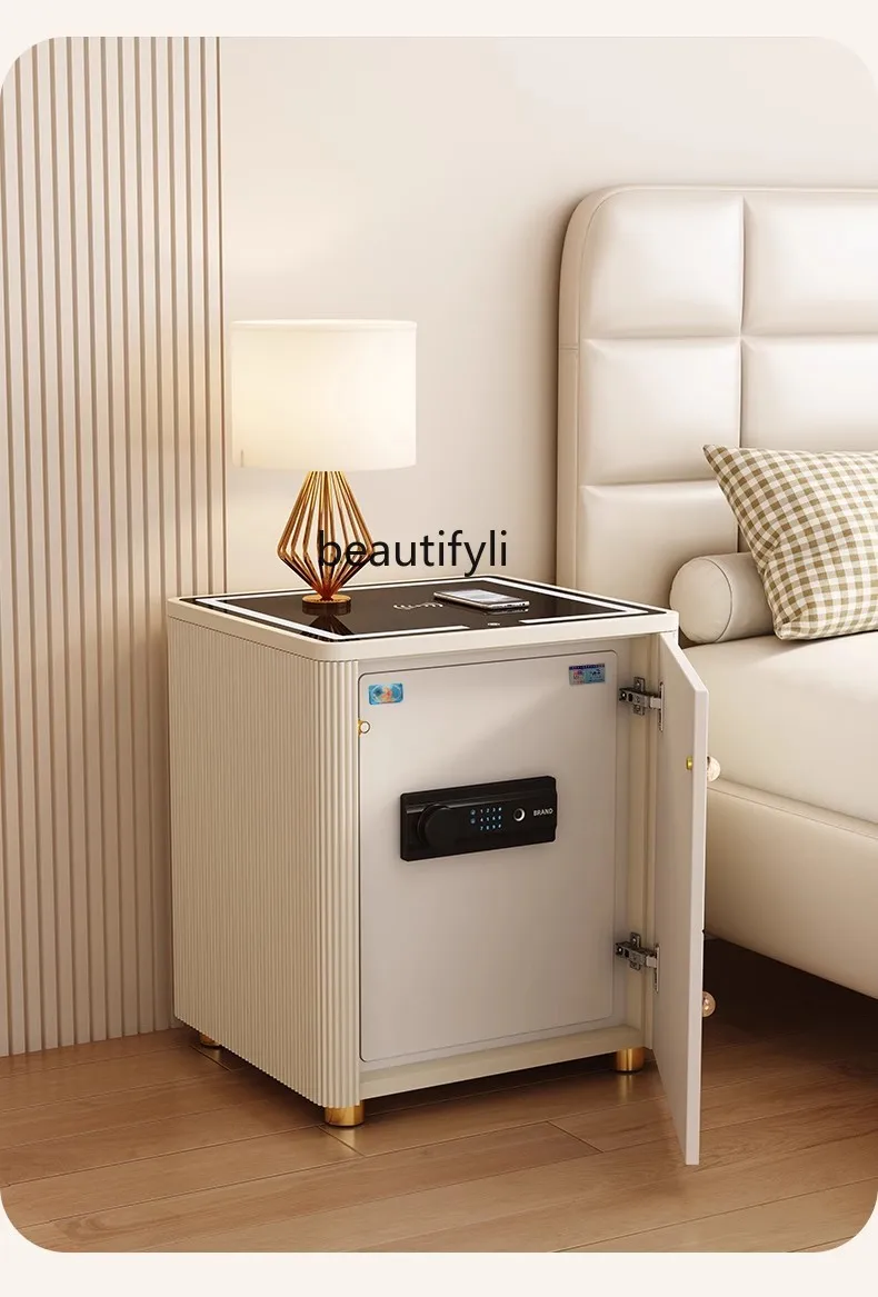 

Bedside Table Safe Box Home All-in-One Cabinet Smart with the Fingerprint Password Suitcase
