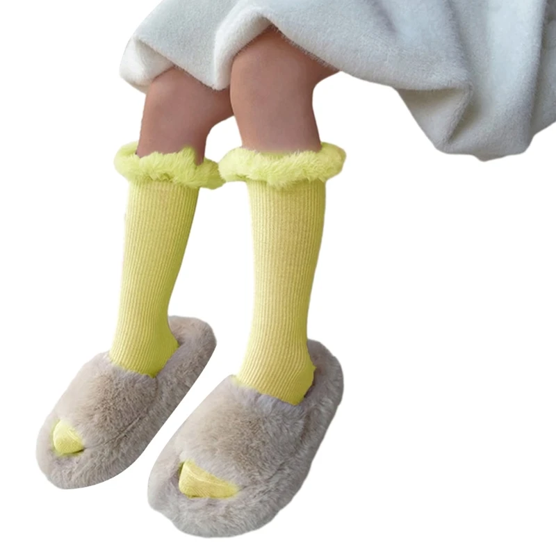 

Мягкие и дышащие детские носки с кружевным декором, модные и удобные носки-трубы для девочек, штабелируемые носки
