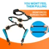 Two dog leashes with thickened handles, reflective strips for outdoor sports, suitable for medium to large dogs, dual-head leash 3