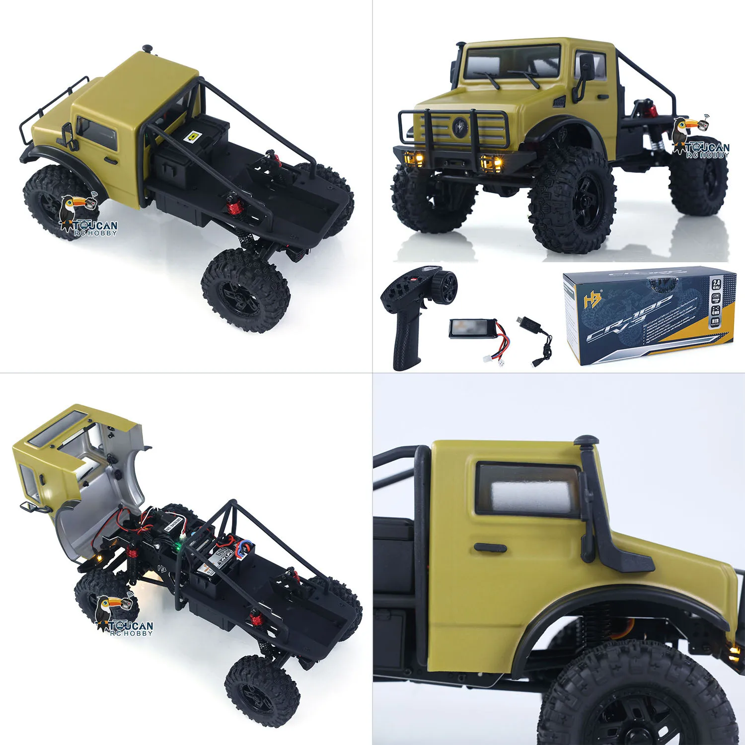 CR18P V3 THunter 1/18 RC Voiture Escalade 4WD RTR Moteur Brushless Hobbywing LED