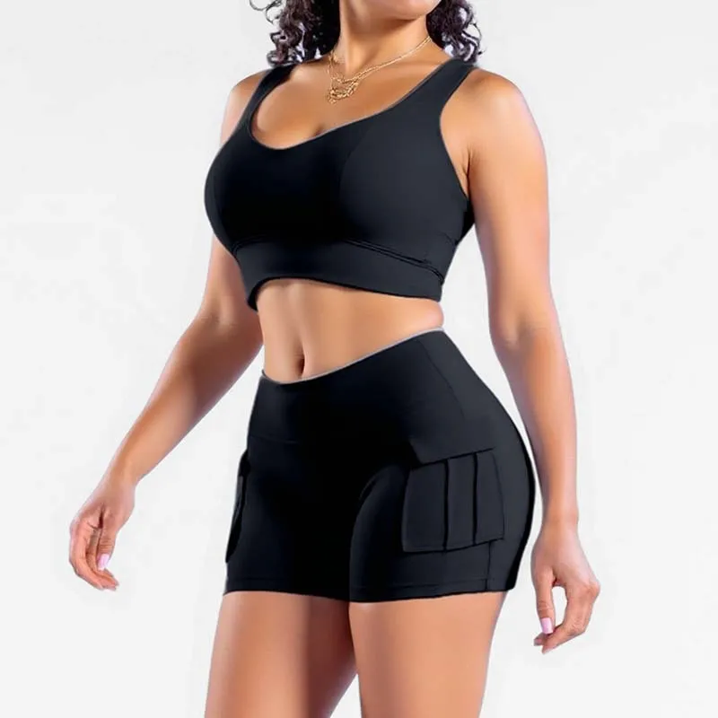 Ensemble Yoga Femme 2 Pièces : Brassière & Short