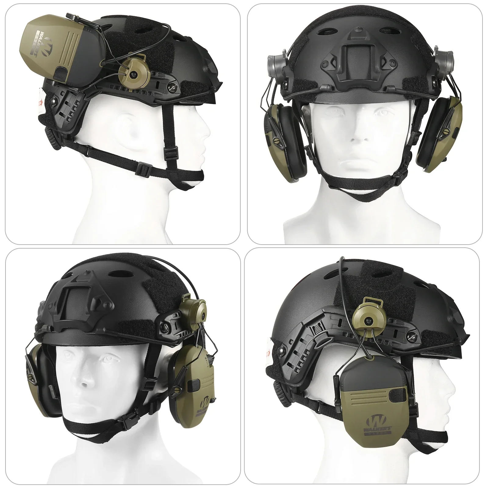 Casque antibruit actif M32 - noir noir- boutique Gunfire