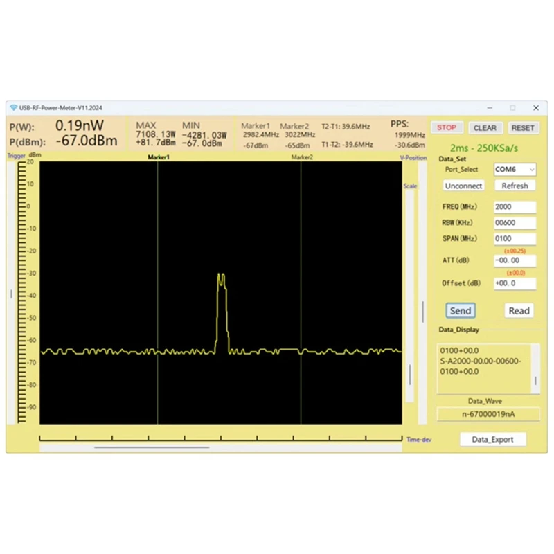 N-Type RF Power Meter V11 TYPE-C Communication Power Detector 6GHZ Spectrum Analyzer EMC Detection