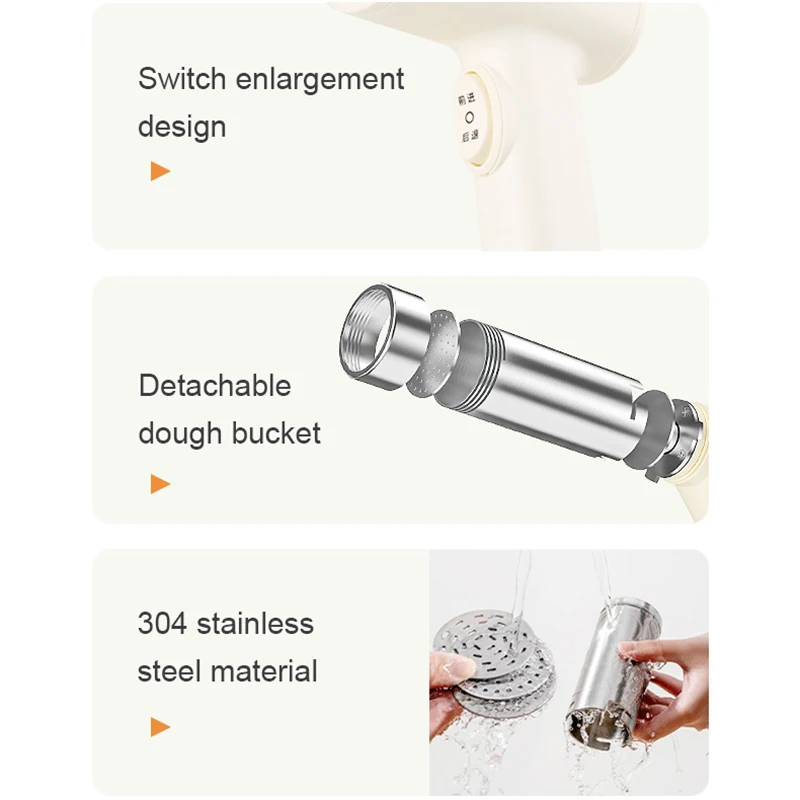 Automatic Electric Charging Wireless Hand Operated Pasta Maker Cutter Spaghetti Noodles Dough Pressing Machine 3/5 Molds