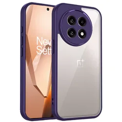 Durable Transparent Silicone Shockproof Case with PC Back & TPU Bumper - OnePlus 11 (TMMS Purple)