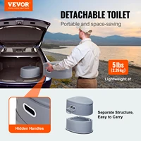 VEVOR Portable Toilet for Camping Porta Potty with 1.3G Detachable Inner Bucket Travel Toilet for Outdoor Camping Long Road Trip 2