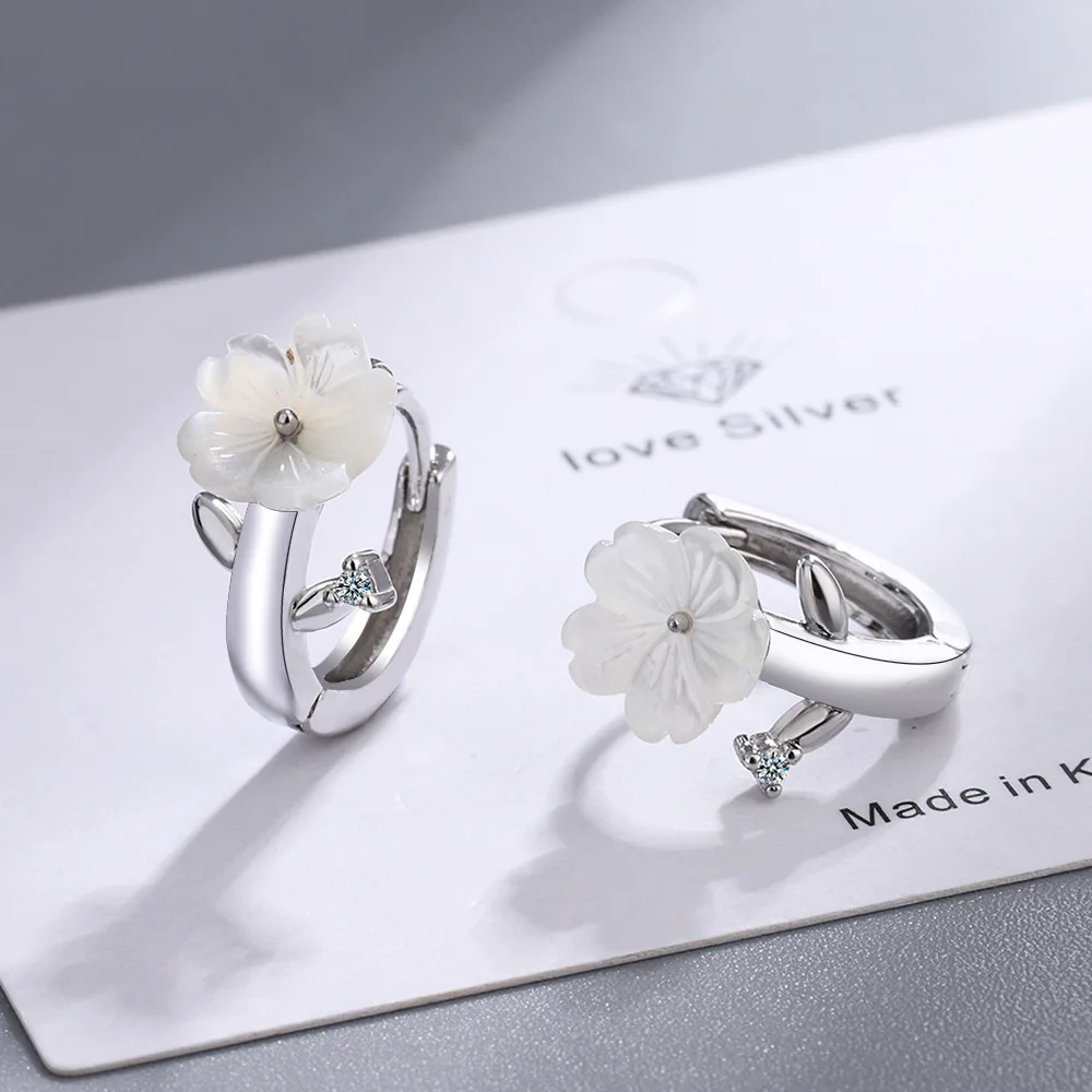 Orecchini A Cerchio Piccoli Con Motivo Foglia – Argento 925, Ipoallergenici, 14mm, Per Donne E Bambine, Regalo Per Figlia