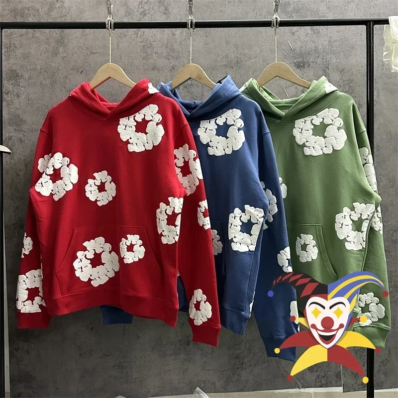 

Kapok Puff Print Hoodie High Quality Men Women Couple Casual Oversized Pullover