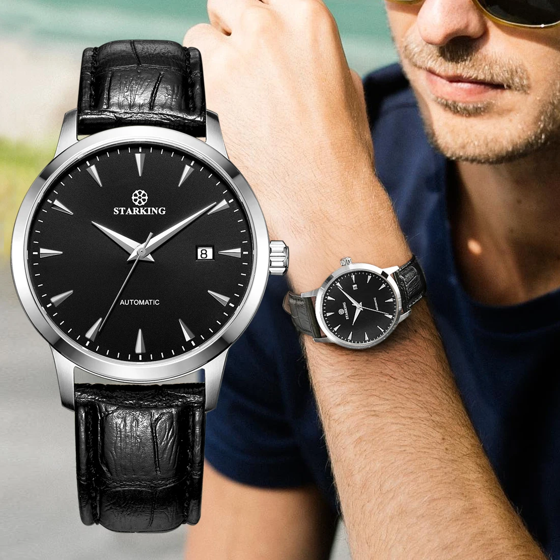 Video su Qual è Orologio da uomo quadrato piccolo con calendario, luminoso al buio, cinturino in acciaio inossidabile, impermeabile, replica di lusso