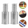 2 Pcs Handle Tips For Poles Adapter Mop Heads Push Broom Telescopic Stainless Steel Threaded End Extension Pala 3