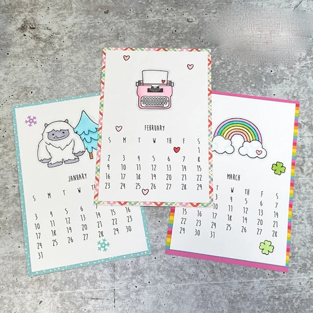 Calendar Month and day clear Stamps for Scrapbooking Steel Craft Die Cut  Embossing Paper Card Album