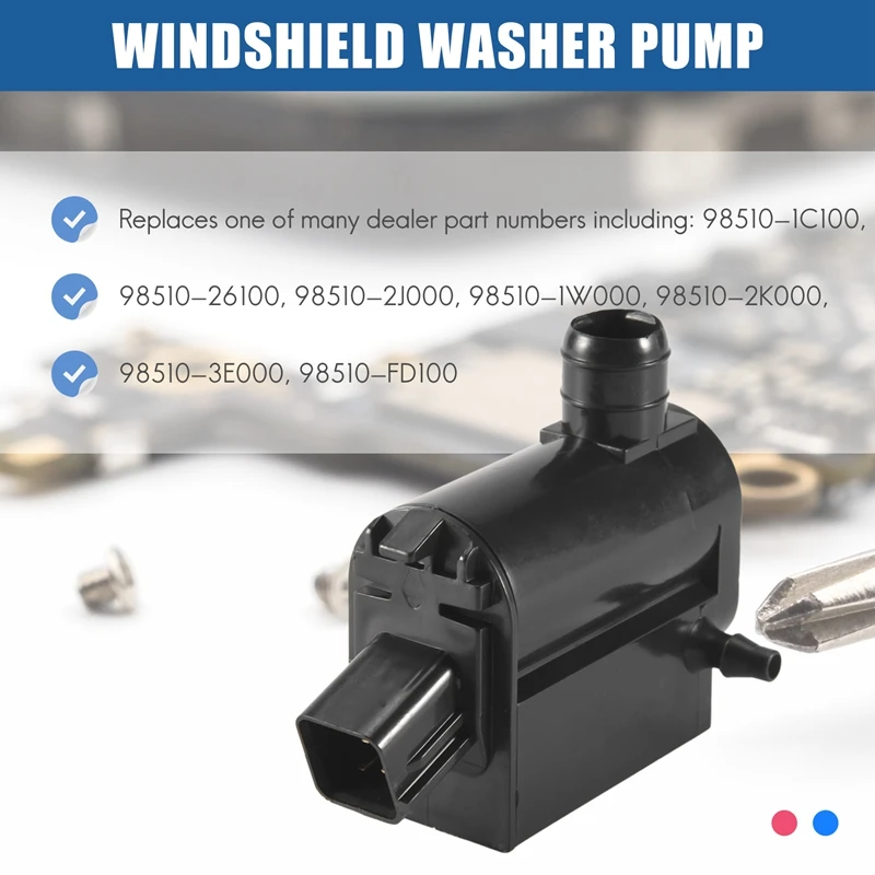 Twin Outlet Windscreen Washer Pump for HYUNDAI I20 I40 Tucson Elantra Santa Fe headlight washer pump