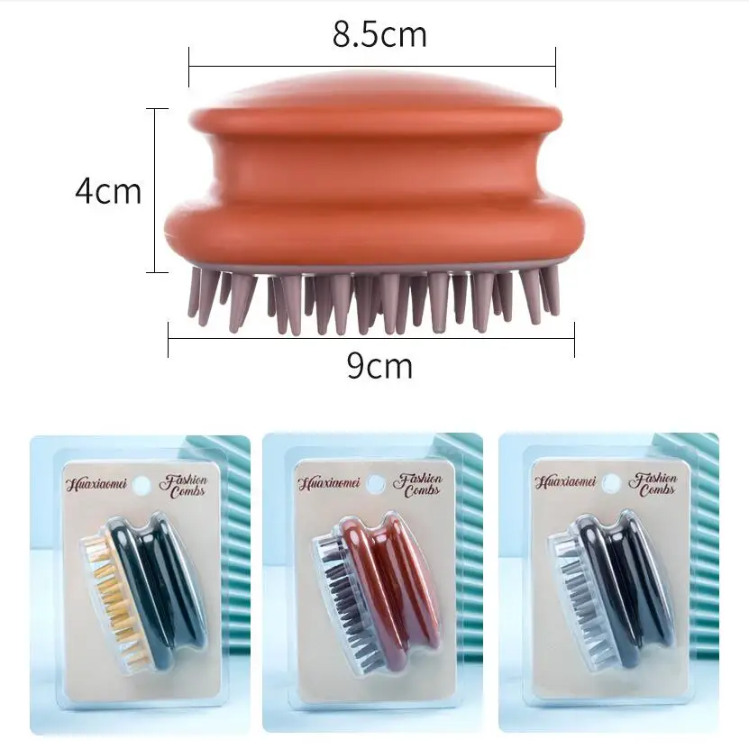 

Hair Scalp Massager Shampoo Brush Soft Silicone Shampoo Brush Massage Shampoo Brush Clean Scalp Bath Hair Comb