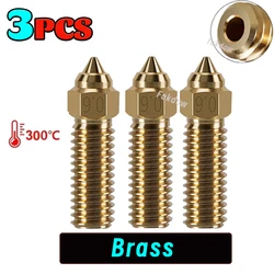 High-Performance Brass, Copper, and Hardened Steel 3D Printer Nozzles - 0.2mm (3x brass)