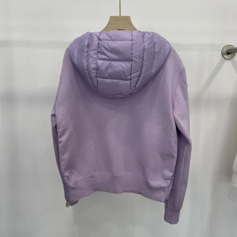 Women's Clothing Hooded knitted patchwork down jacket Winter New  NO.18