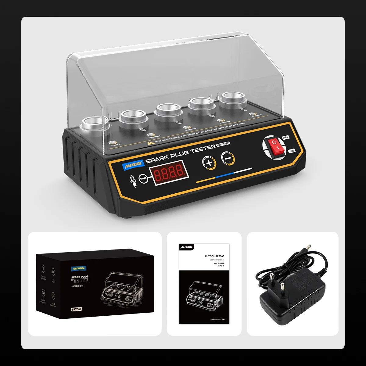 Car Spark Plug Tester Ignition Testers Automotive Diagnostic Tool Five-Hole Spark Plug Flashover Analyzer 110/220V