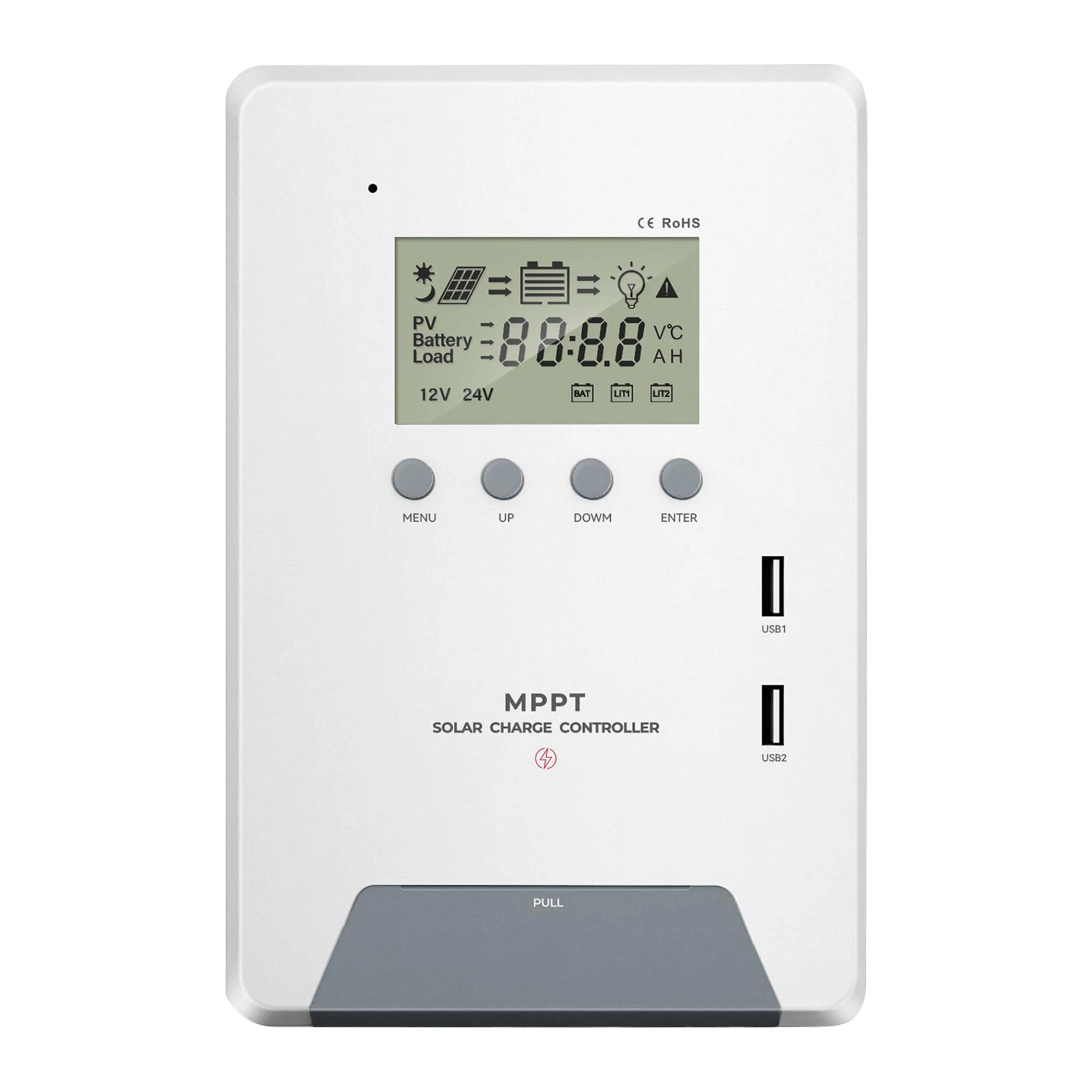 

MPPT Solar Charge Controller 12/24 Auto Battery Regulator Boost Charging Intelligent Regulators for Off Grid Photovoltaic System