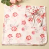 Ylsteed Rose Flower Print Newborn Photography Wrap with Turban Hat Infant Photo Shooting Outfits  Baby Receiving Swaddle Blanket 3