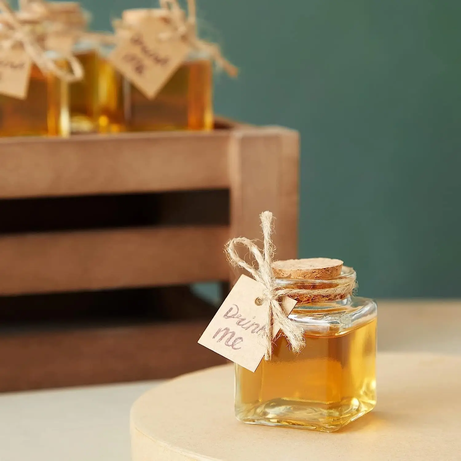 Mini Glass Jars with Cork Stoppers, Small Jars with Cork Jars for Gift Favors, Spices, Herbs, Glitter, DIY Crafts 3