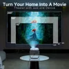 [360°Adjustable Stand] Mini Projector with WiFi and Bluetooth: Electric Focus & Auto Keystone 1080p Supported, 15000L 5