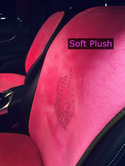 Hot Rose Pink Bling Car Accessories Interior Set for Women Girls Glitter  Plush Warm Automotive Seat Covers Cushion Crown Decor - AliExpress