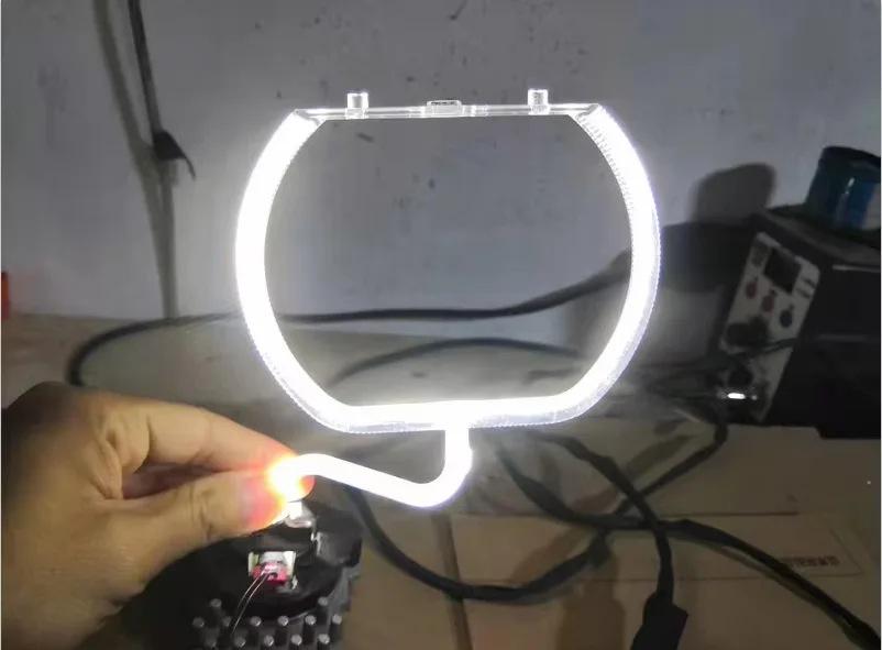 Passend für BMW 5er G30 G38 2018-2020 Xenon DRL Tagfahrlicht Scheinwerfer Lichtleiterplatte Streifen Angel Eye – Detail 3