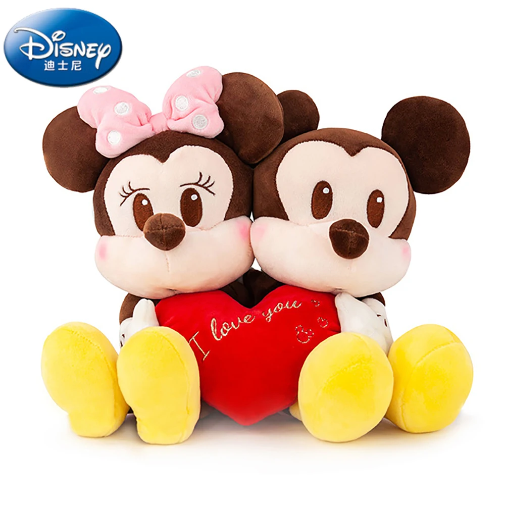 Disney Mickey Minnie Mouse Stuffed Plush Dolls For Boys Girls Lovely Plush Toy Kids Birthday Gifts Home Decoration Couples Gift