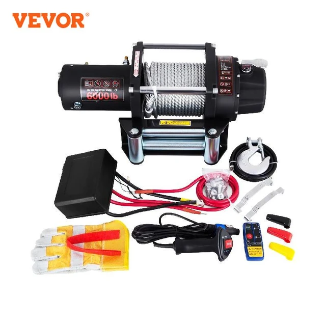 VEVOR Treuil Électrique 12 V 2721 kg Treuil à Câble en Acier 13 m avec  Télécommande sans Fil pour Amateurs Treuil pour Camion - AliExpress