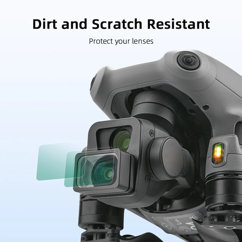 Vue de dessus du filtre grand angle pour DJI Air 3, montrant son design ultra léger et sa fixation facile.