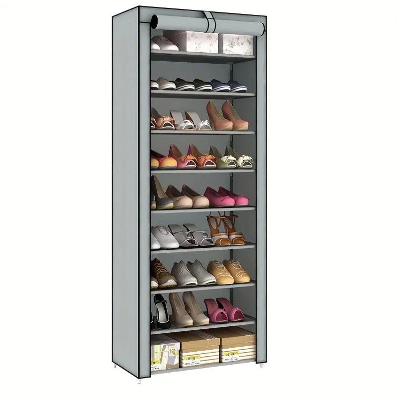 Armoire à chaussures anti-poussière multicouche, meuble de rangement pour chaussures T1, 1 pièce