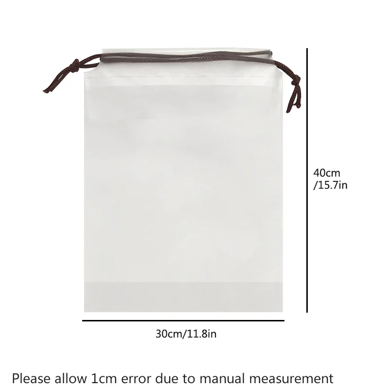 Portable storage bags 10PCS Shoe storage Drawstring Eco storage bag for sundries Travel makeup bag Waterproof transparent plastic