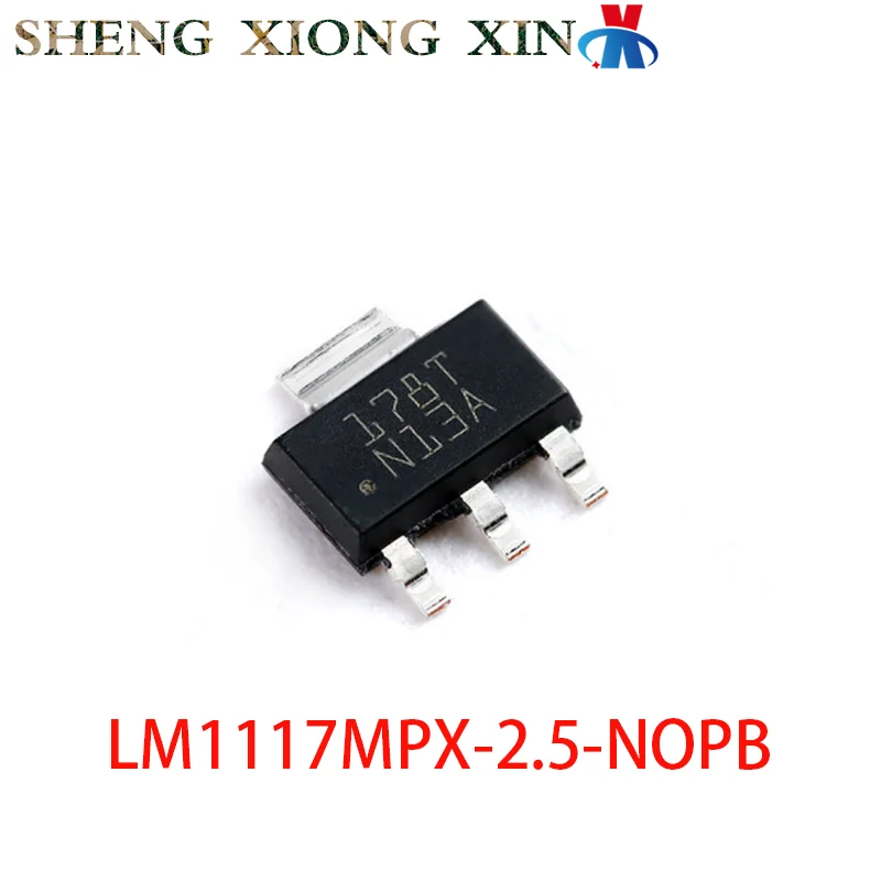 

10шт/лот 100% новый LM1117MPX-2.5/NOPB SOT-223 Линейные регуляторы напряжения LM1117 N13A Интегральная микросхема