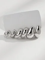 12pcs/Set Classic Fashion Twist C Shape Tear Drop Design