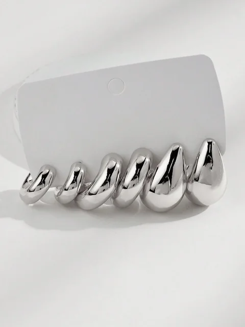 12pcs/Set Classic Fashion Twist C Shape Tear Drop Design