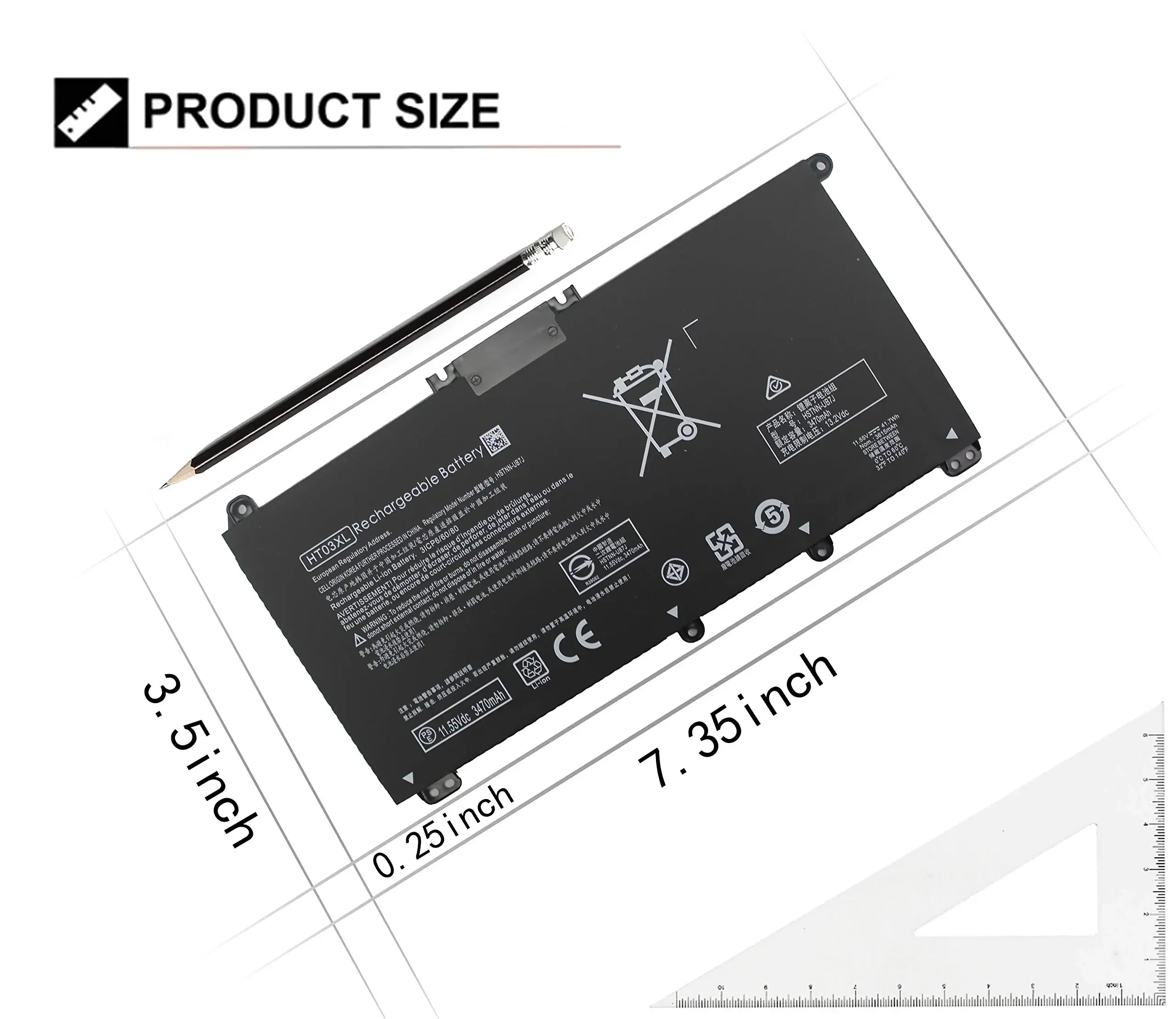 HT03XL L11119-855 Laptop Battery for HP Pavilion 15-CS 15-CW 15-CU 15-DA 14-CE 14-CF 14-DF 17-CA 15-DW0033NR 15-cu1xx L11421-542