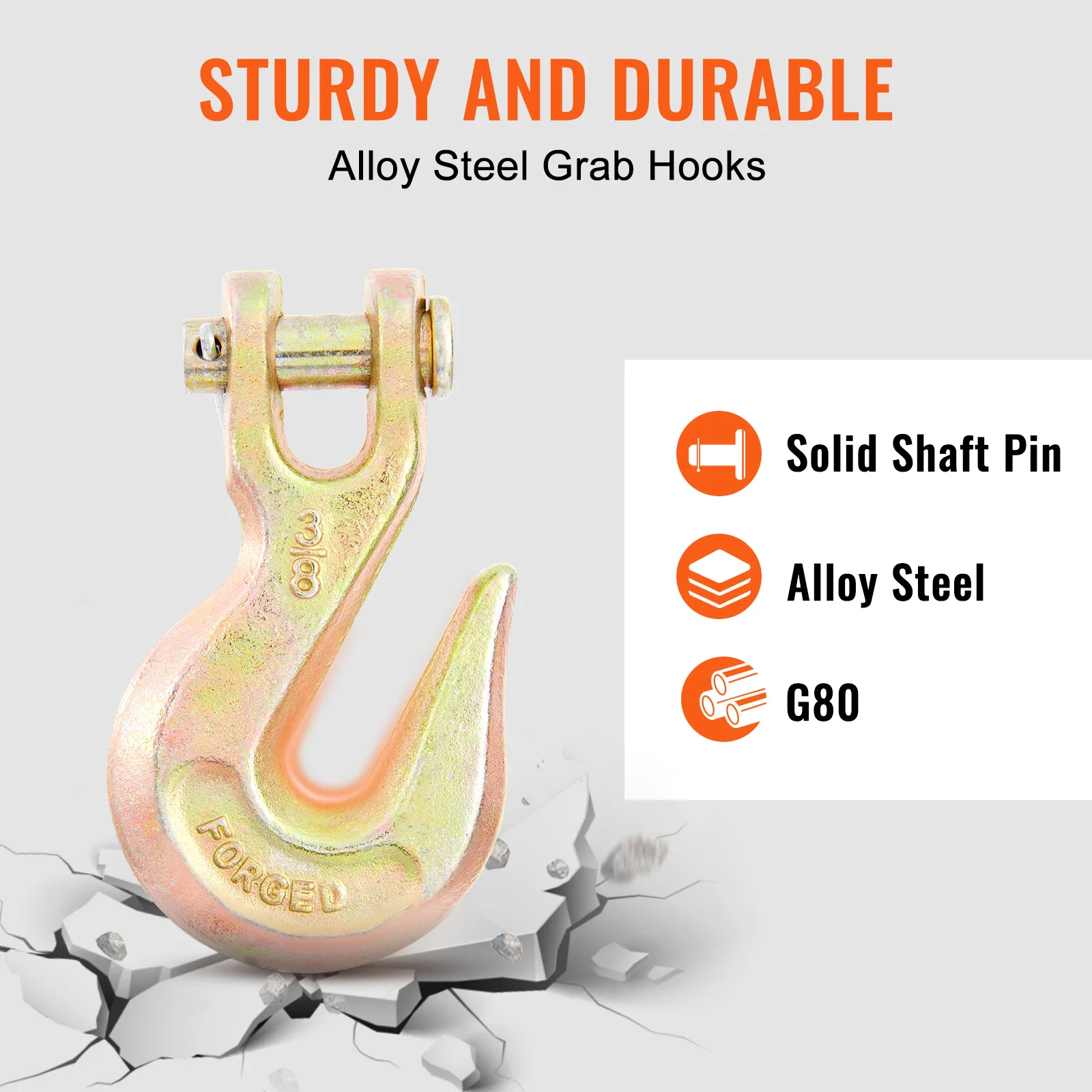 Zinc Plated Steel Binder Chain with Safety Grab Hooks for Logging