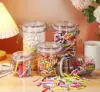 Sealed Plastic Jars With Clip Lids Wishing Bottles Snack Jars Message Storage Jars Candy Jars, Stainless Steel Snap Seal Jars 6