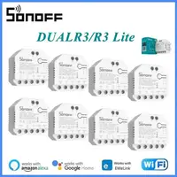 SONOFF DUALR3 Dual R3 Lite Smart Wifi Curtain Switch for Electric Motorized Roller Shutter Control Via Alexa Google Home eWeLink 1